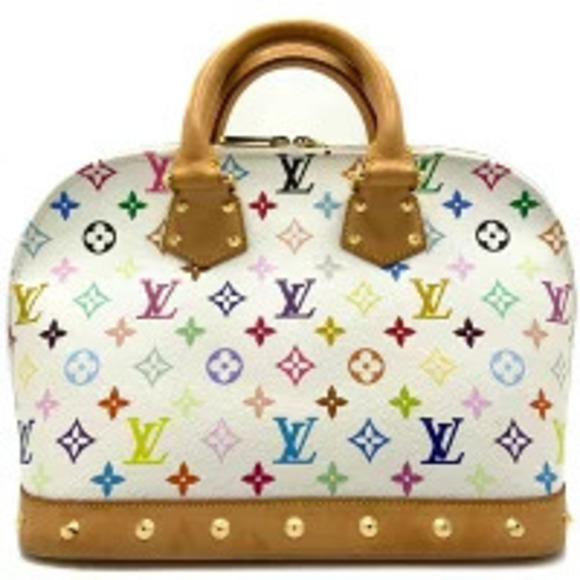Louis Vuitton Handbags - LOUIS VUITTON Multicolor Alma Blanc White Handbag White Beige Leather LV